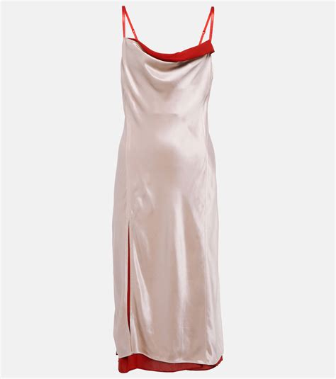 vestito in seta e cinta gucci